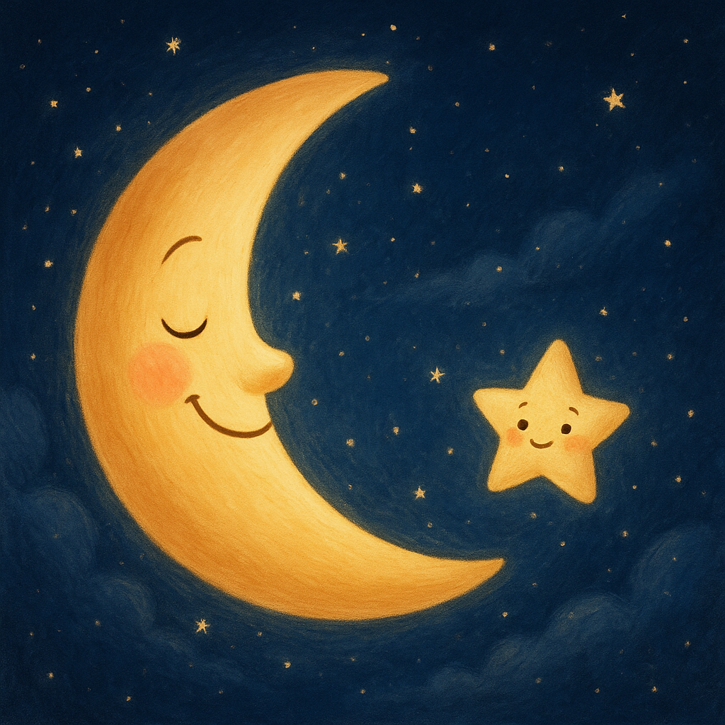 Gülümseyen Ay ile Küçük Yıldız Masalı
