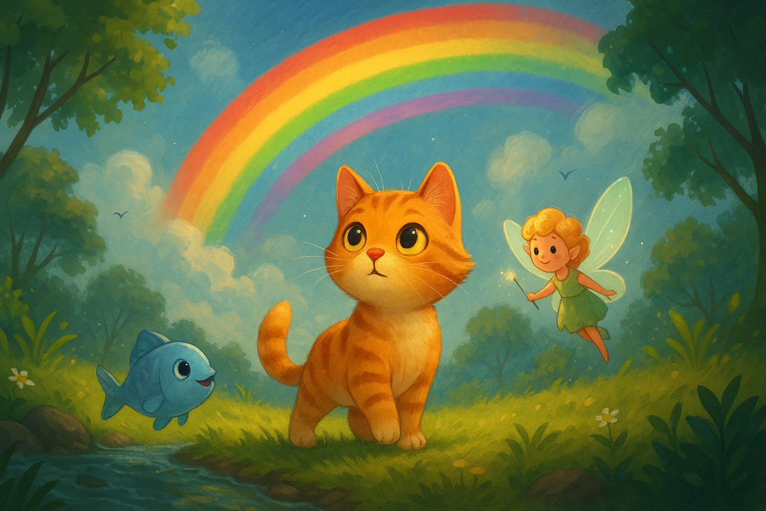 Kayıp Gökkuşağı ve Cesur Kedi Masalı