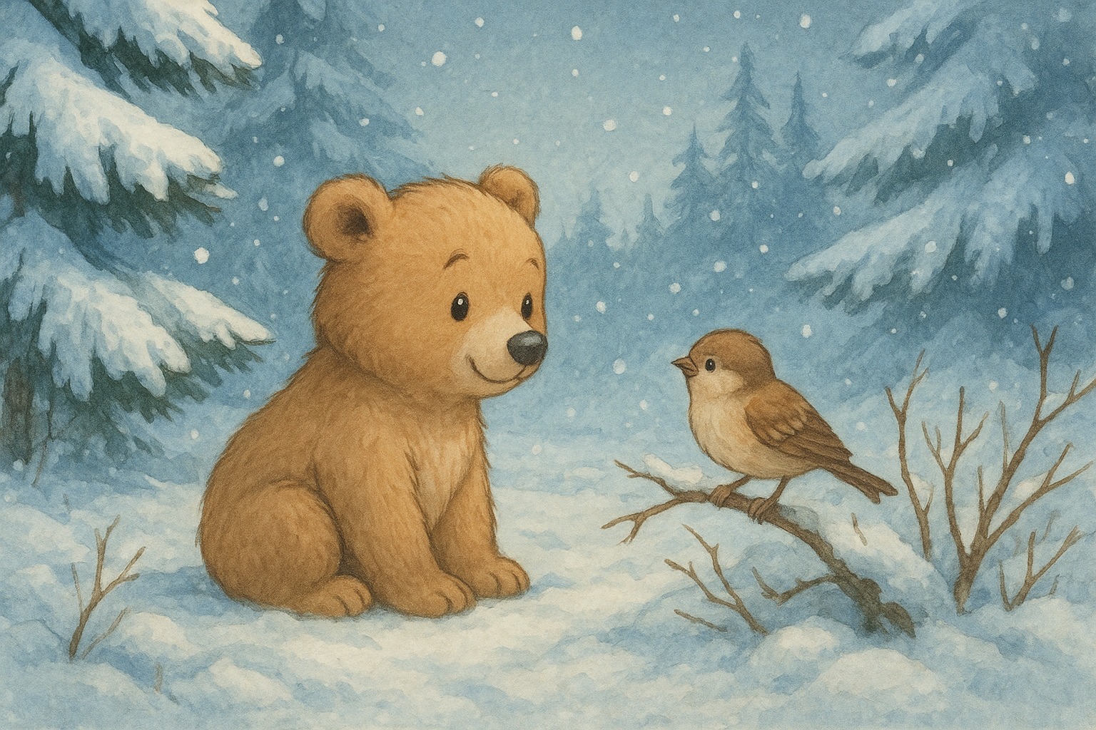 Kış Ormanında Dostluk Masalı