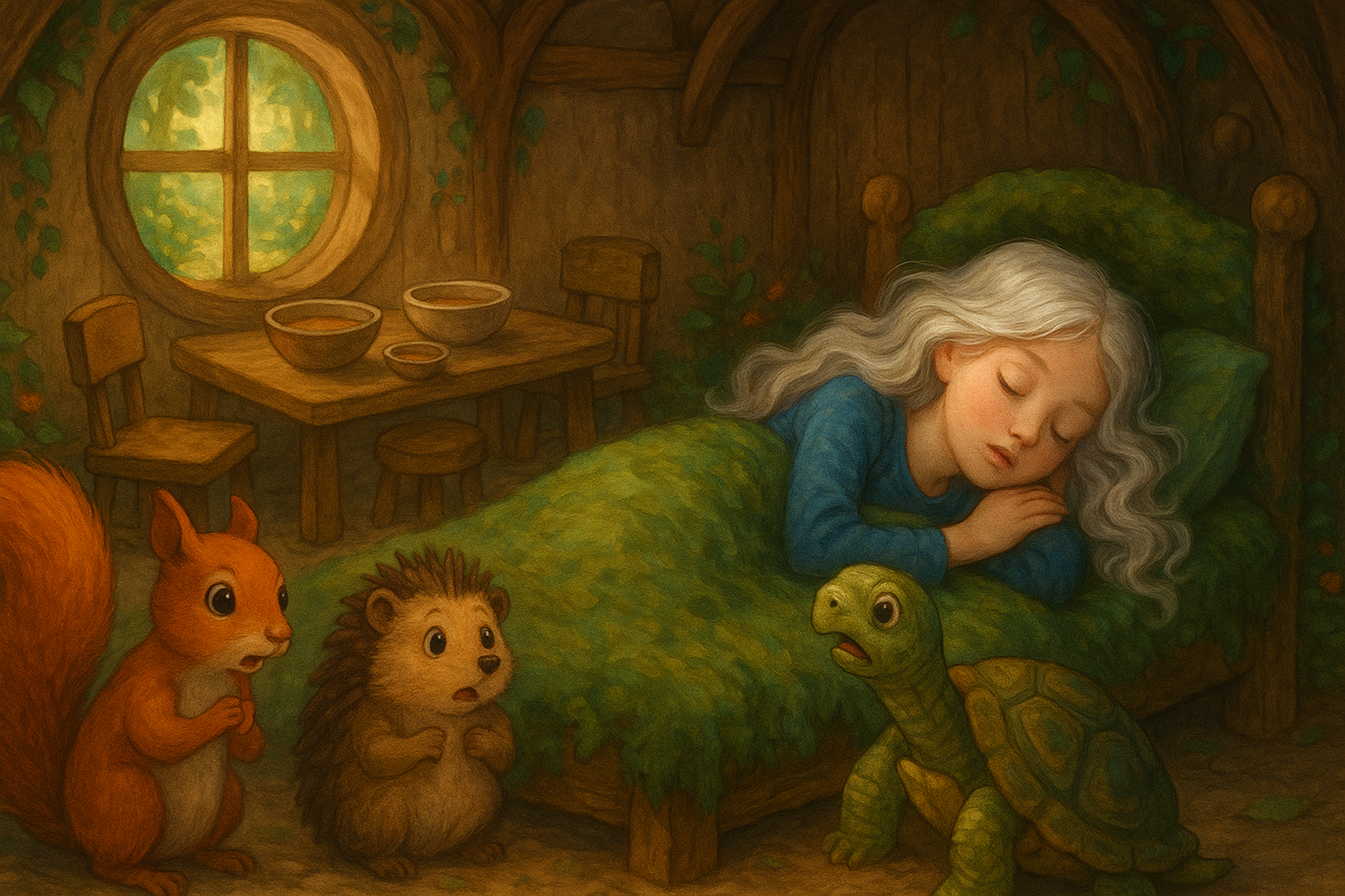 Gümüş Telli Kız ve Orman Dostları Masalı